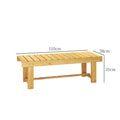 Banc de Jardin 2 Places Style Rural Chic Assise à Lattes dim. 110L x 38l x 35H cm Bois de Sapin pré-huilé