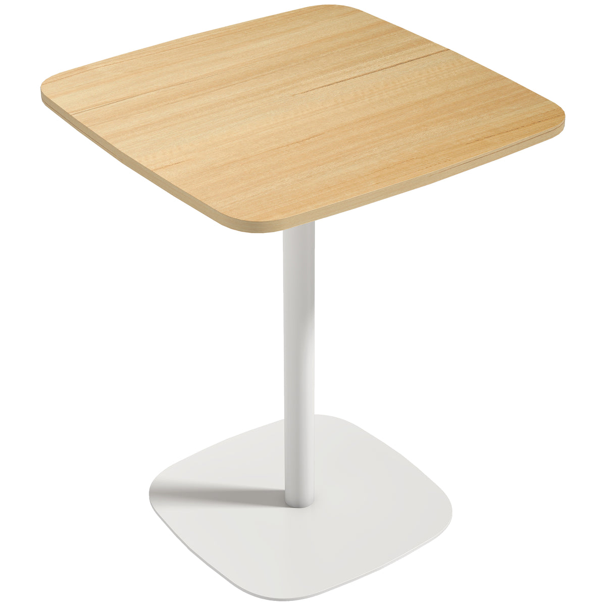Table à manger carrée pour 2 personnes table de cuisine plateau en effet bois base carrée 60x60x75cm effet bois naturel