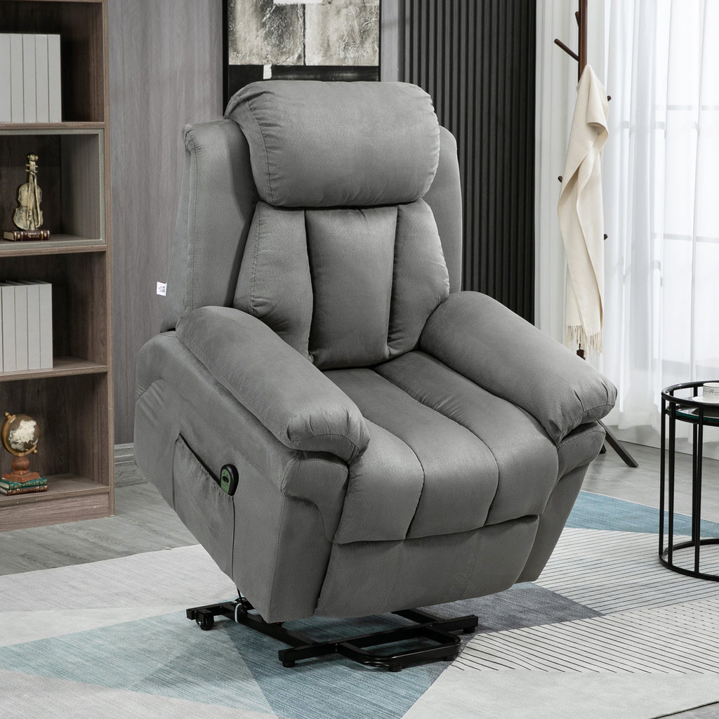 Fauteuil de Relaxation électrique Fauteuil releveur inclinable avec Repose-Pied Ajustable gris