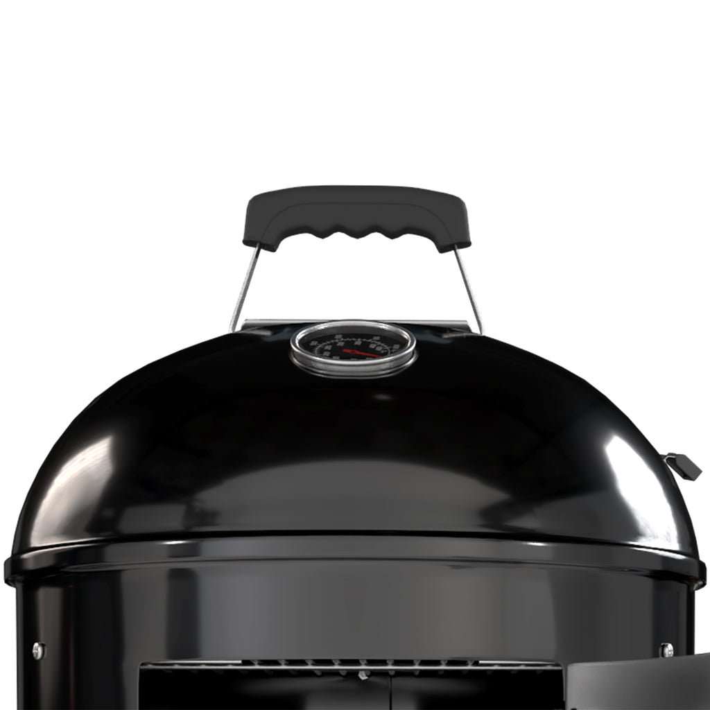 Fumoir 3 en 1 avec 3 Grilles de Cuisson, Thermomètre Intégré, Ventilation Réglable, 62,5x47,5x91cm, Noir