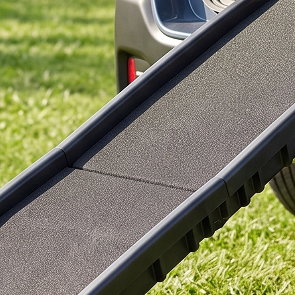Rampe pliable pour chiens, escalier pour chien en PP avec pente douce et surface antidérapante, 155x38,5x15,5cm, noir
