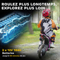 Moto cross électrique enfant moto électrique enfants moteur 350 W batterie 12V 8-16 km/h pneus gonflables 12'' rose